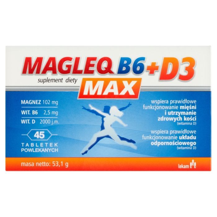Magleq B6 Max + D3, tabletki, 45 szt. main product photo