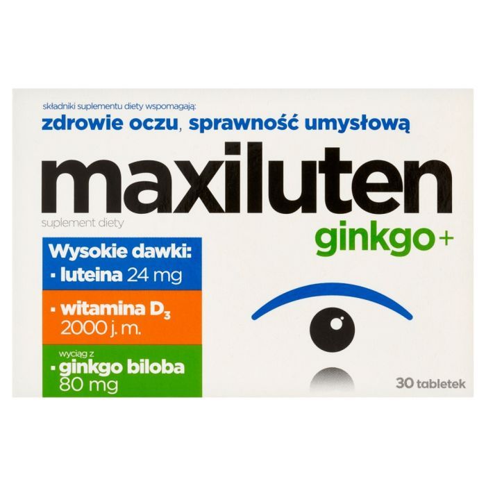 Maxiluten ginkgo+, tabletki, 30 szt. main product photo