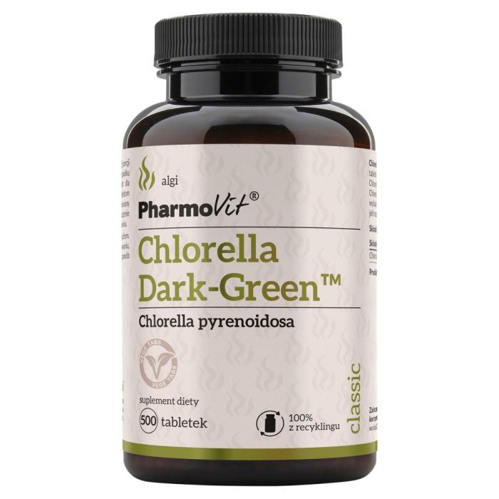 Chlorella Dark Green, tabl.,500 szt main product photo