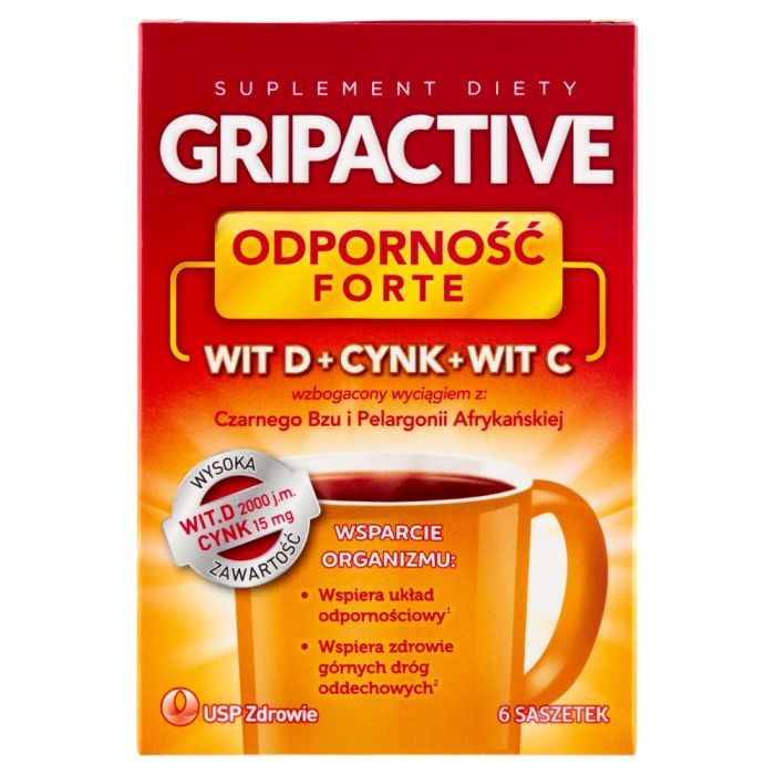 Gripactive Odporność Forte, proszek w saszetkach, 6 szt. main product photo