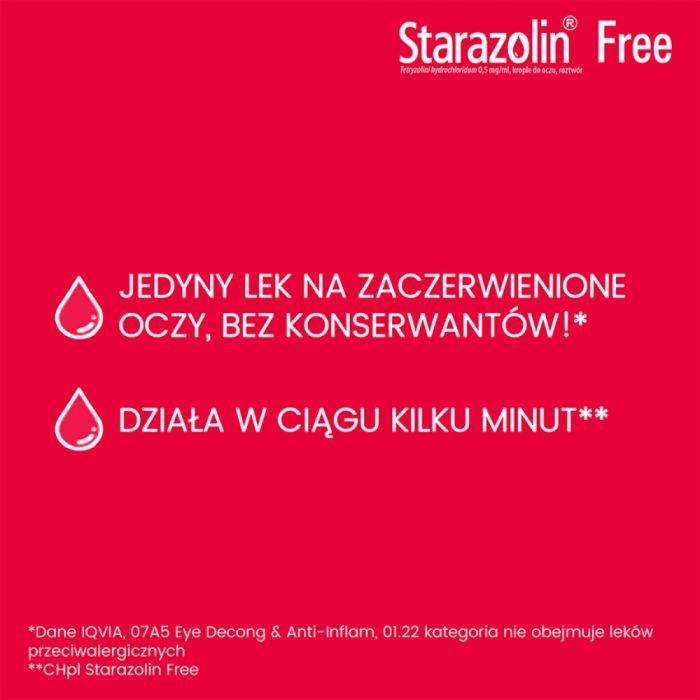 Starazolin Free, 0,5 mg/ml, krople do oczu, 10 ml