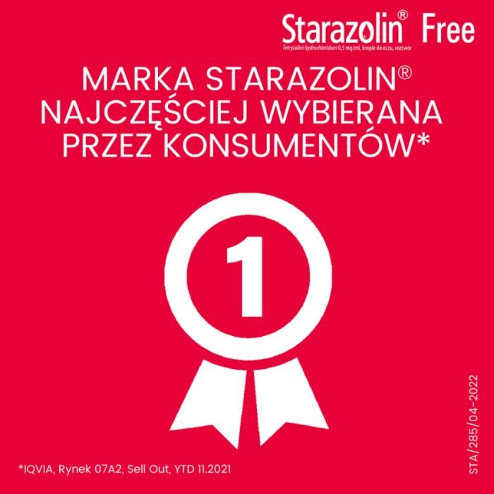 Starazolin Free, 0,5 mg/ml, krople do oczu, 10 ml