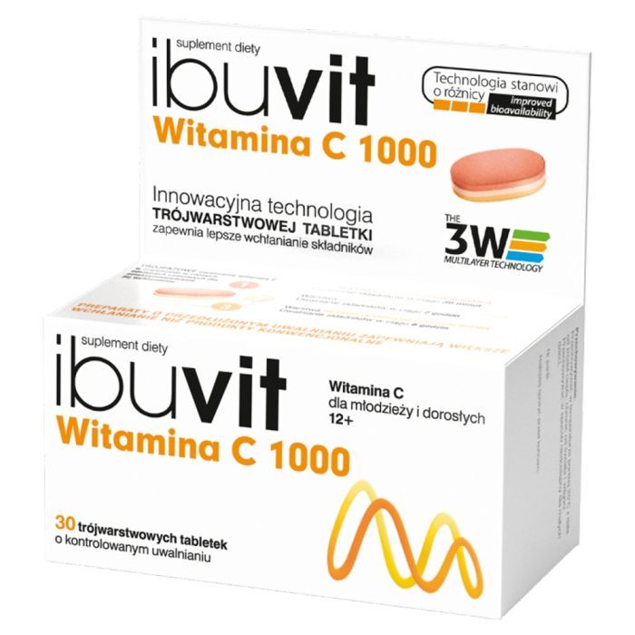 Ibuvit Witamina C 1000, tabletki trójwarstwowe, 30 szt. main product photo