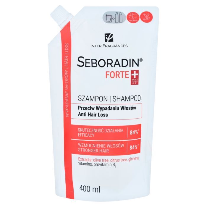 Seboradin Forte, szampon przeciw wypadaniu włosów, refill, 400 ml