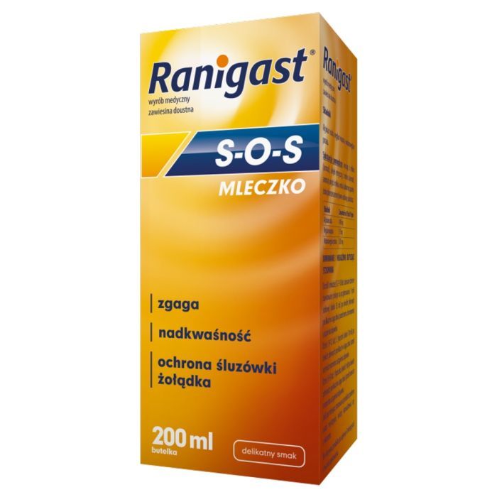 Ranigast S-O-S MLECZKO, zawiesina doustna, 200 ml main product photo