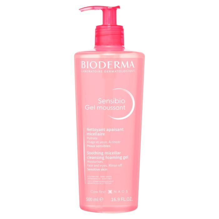 Bioderma Sensibio Gel, łagodzący żel micelarny do oczyszczania twarzy, 500 ml main product photo