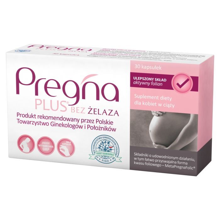 Pregna Plus bez żelaza, kapsułki, 30 szt. main product photo