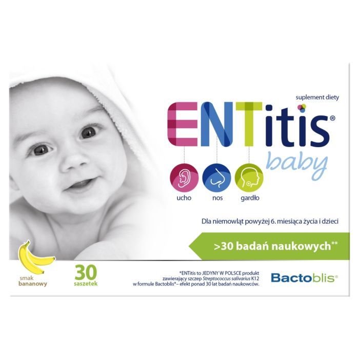 ENTitis Baby, proszek, smak bananowy, 30 saszetek main product photo