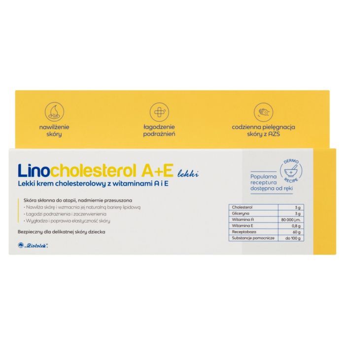 Linocholesterol A+E, krem,lekki,cholesterolowy,z wit.A,E,80g main product photo