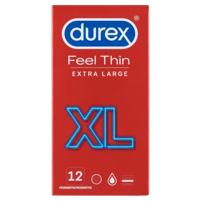 Durex Feel Thin XL, prezerwatywy, 12 szt. main product photo