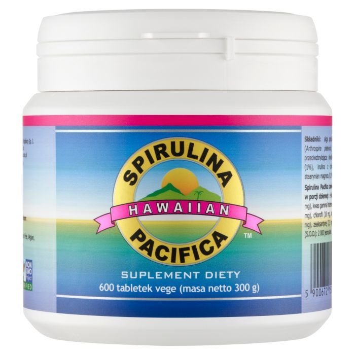 Spirulina Pacifica, 500 mg, tabl., 600 szt main product photo