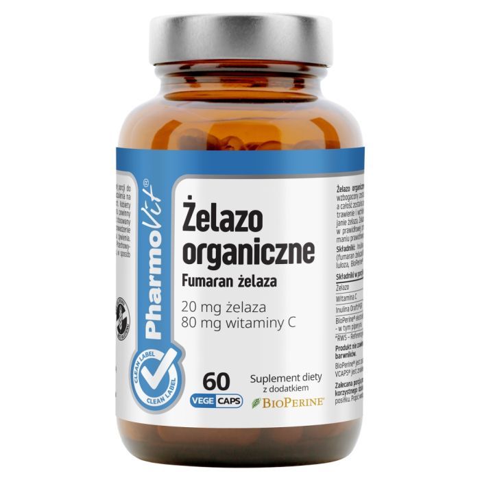 Zelazo organiczne Fumaran zelaza, kaps., 60 szt main product photo