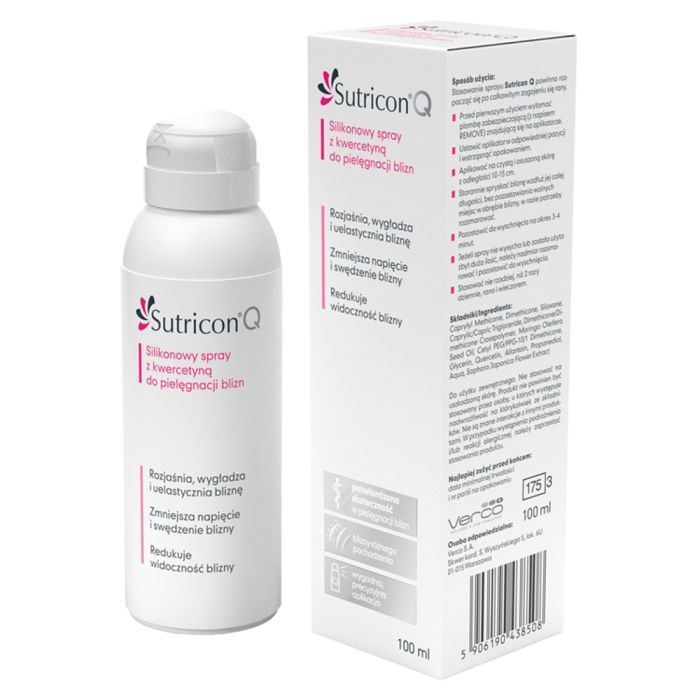 Sutricon Q, silikonowy spray z kwercetyną do pielęgnacji blizn, 100 ml main product photo