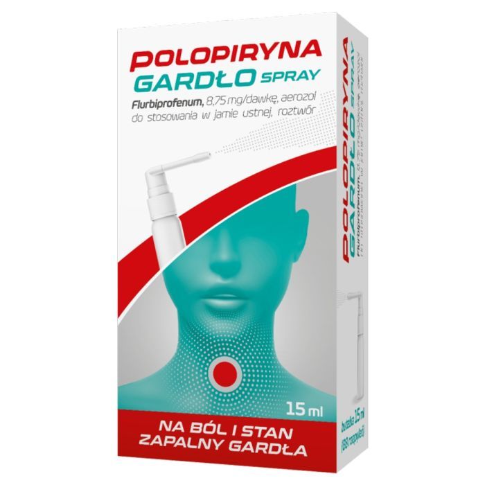 Polopiryna Gardło Spray, aerozol do stosowania w jamie ustnej,15ml main product photo