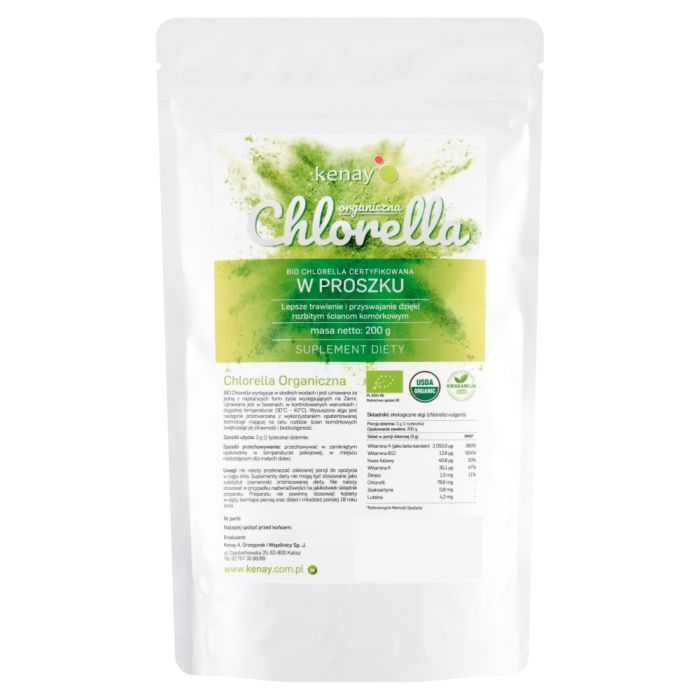 Chlorella Organiczna, prosz., 200 g main product photo