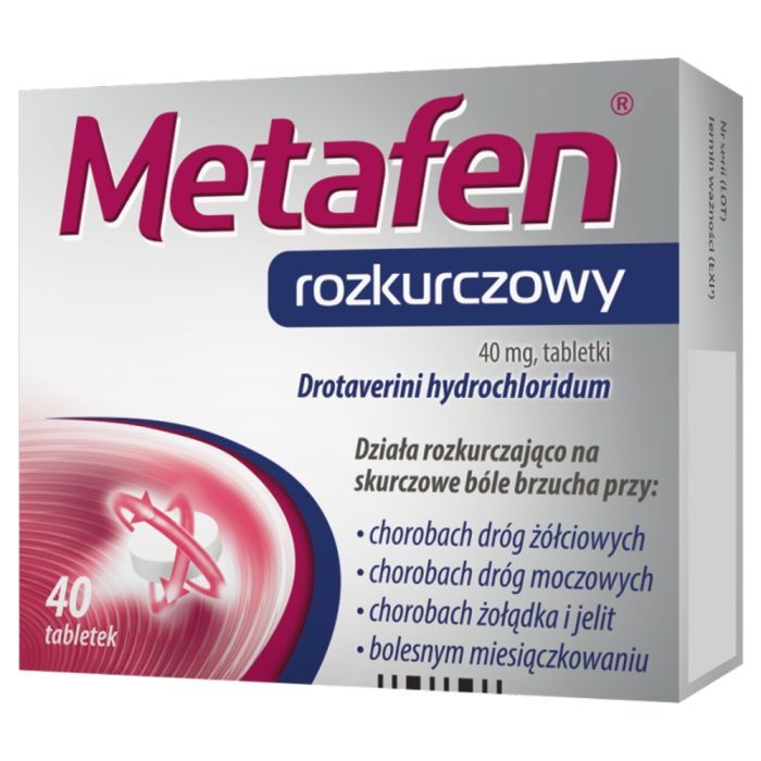 Metafen Rozkurczowy, 40 mg, tabletki, 40 szt. main product photo
