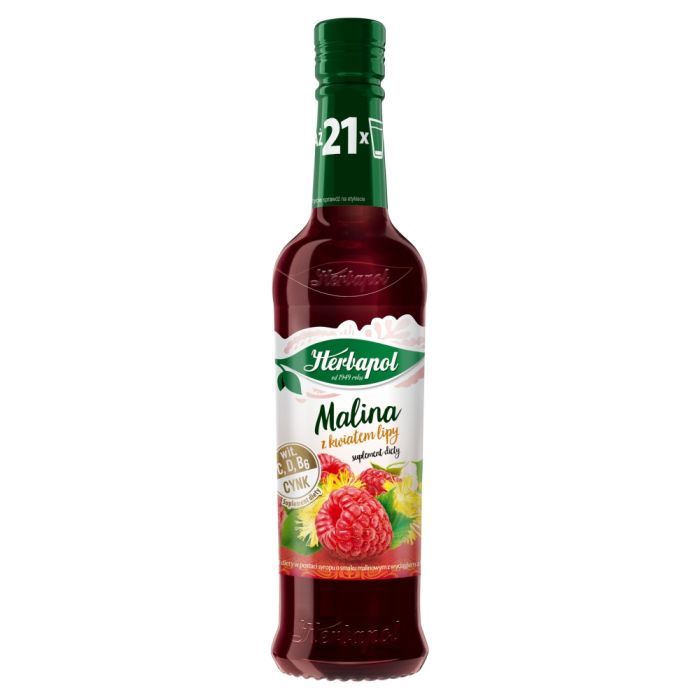 Malina z kwiatem lipy, suplement diety, syrop, 420 ml main product photo