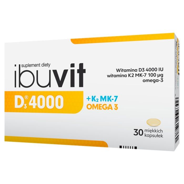 Ibuvit D3 4000+K2 MK-7 Omega 3, kapsułki miękkie, 30 szt. main product photo