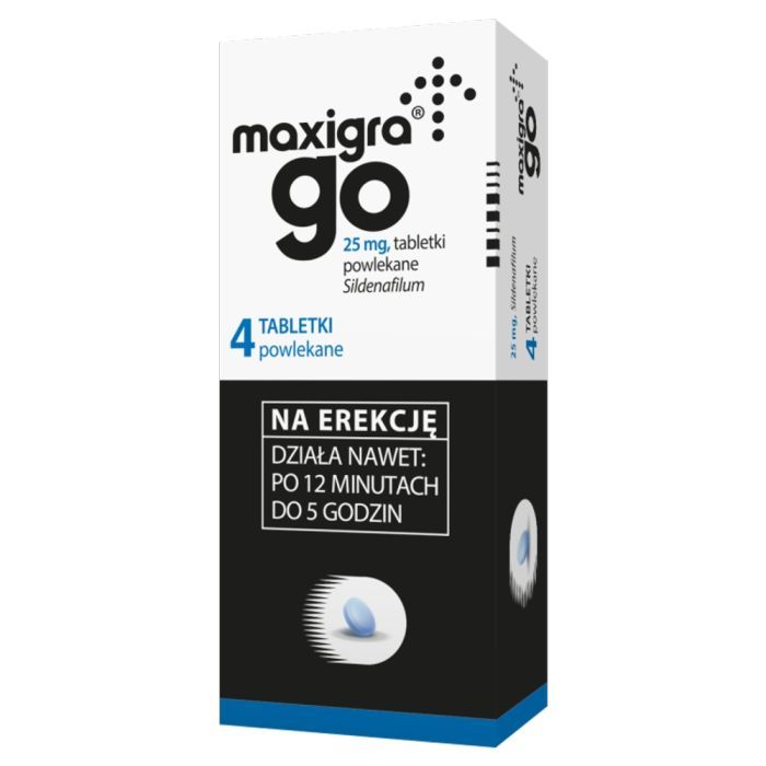 Maxigra Go, 25 mg, tabletki powlekane, 4 szt. main product photo