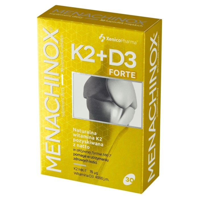 Menachinox K2 + D3 4000 Forte, kapsułki miękkie, 30 szt. main product photo