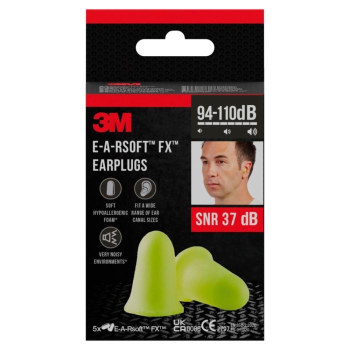 3M E-A-Rsoft FX, zatyczki do uszu EARFXC5, 5 par main product photo