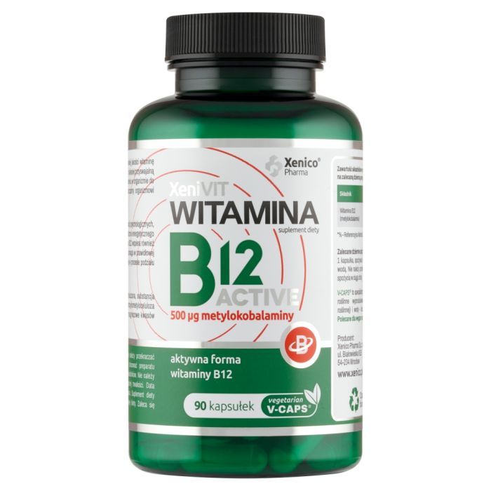 XeniVit Witamina B12 Active 500 µg metylokobalaminy, kapsułki, 90 szt. main product photo