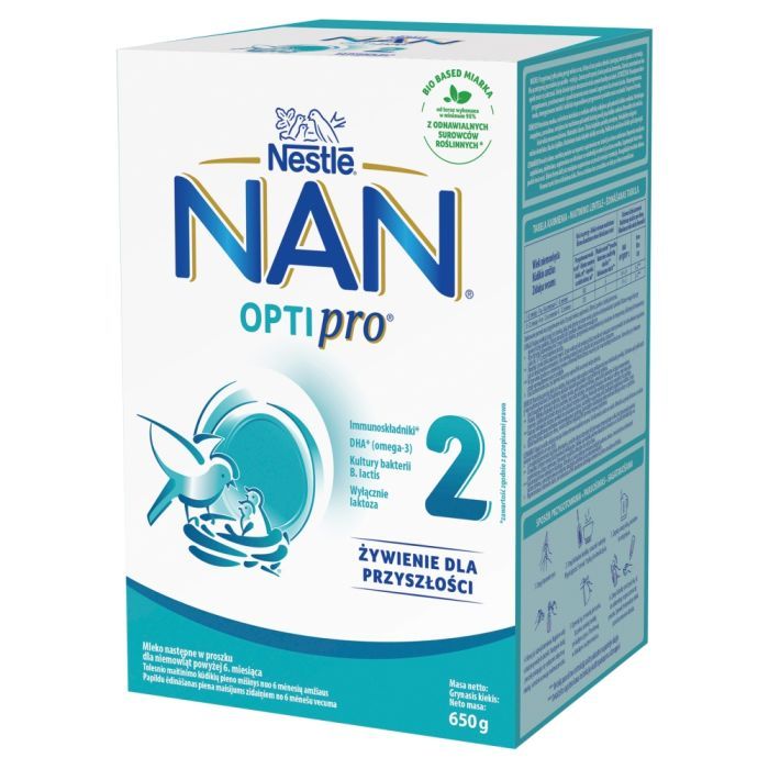 Mleko Nan Optipro 2, mleko modyfikowane po 6 m-cu, proszek, 650 g, (2 x 325 g) main product photo