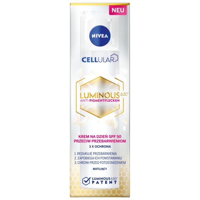 Nivea Cellular Luminous 630, krem,p/przeb.,SPF50,n/dz,40ml main product photo