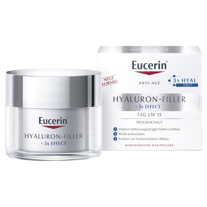 Eucerin Hyaluron Filler+3x Effect, krem,n/dz,SPF15,s.su,50ml main product photo