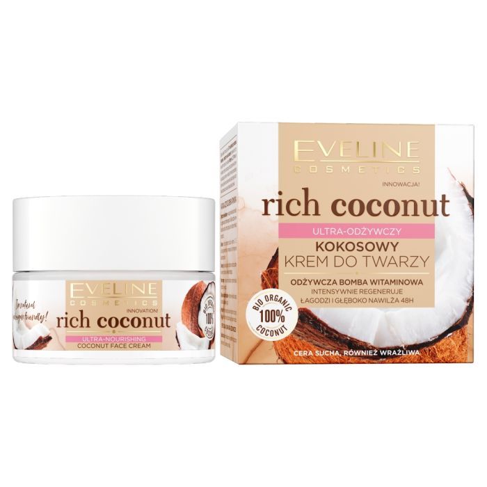 Eveline Rich Coconut, krem,ultra-odzywczy kokos.d/tw.,50ml main product photo
