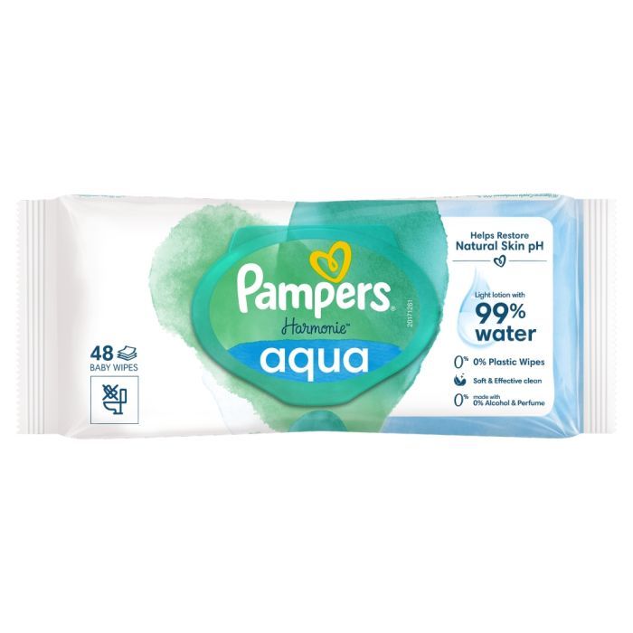 Chusteczki Pampers Harmonie Aqua, 48 szt main product photo