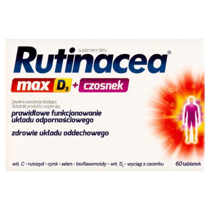 Rutinacea Max D3+czosnek, tabl.,60 szt main product photo