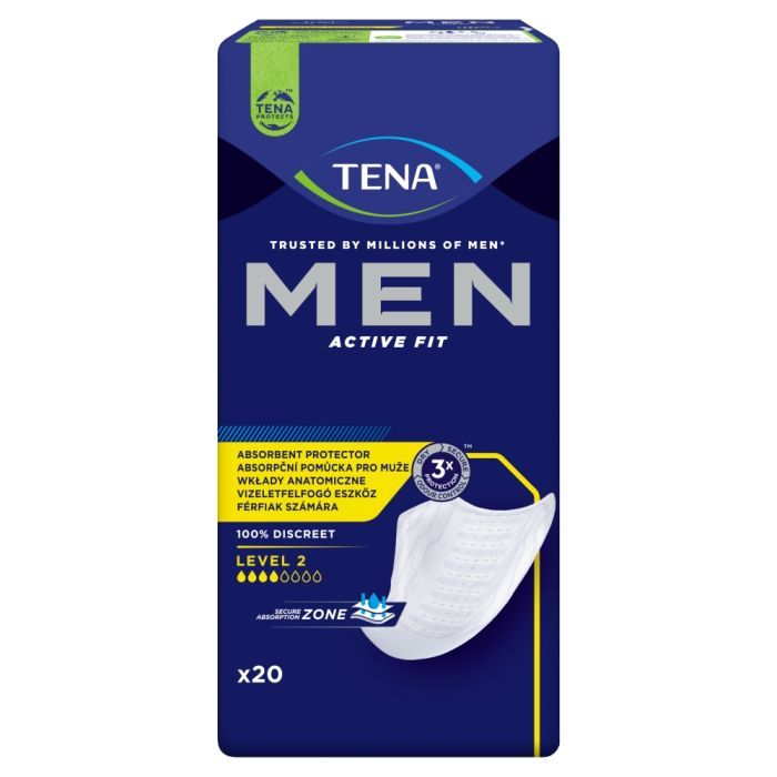 Tena Men Active Fit, wkładki anatomiczne dla mężczyzn, level 2, 20 szt. main product photo