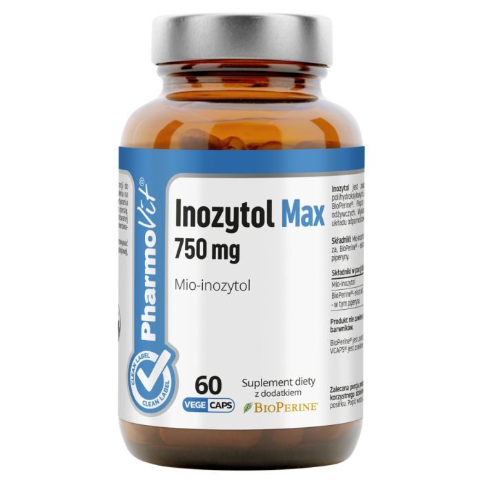 Inozytol Max Clean label Pharmovit, 750 mg, kaps., 60 szt main product photo