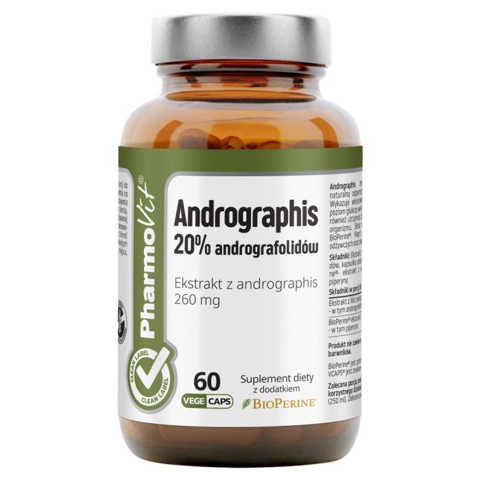 Andrographis 20% andrograf.Clean label Pharmovit,kaps,60szt main product photo