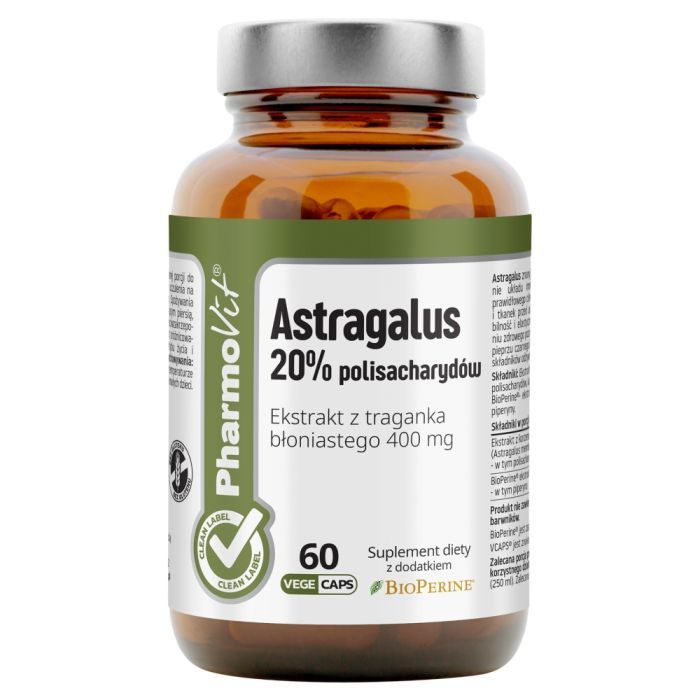 Astragalus 20% polisacharydow Clean label Pharm.,kaps.,60szt main product photo
