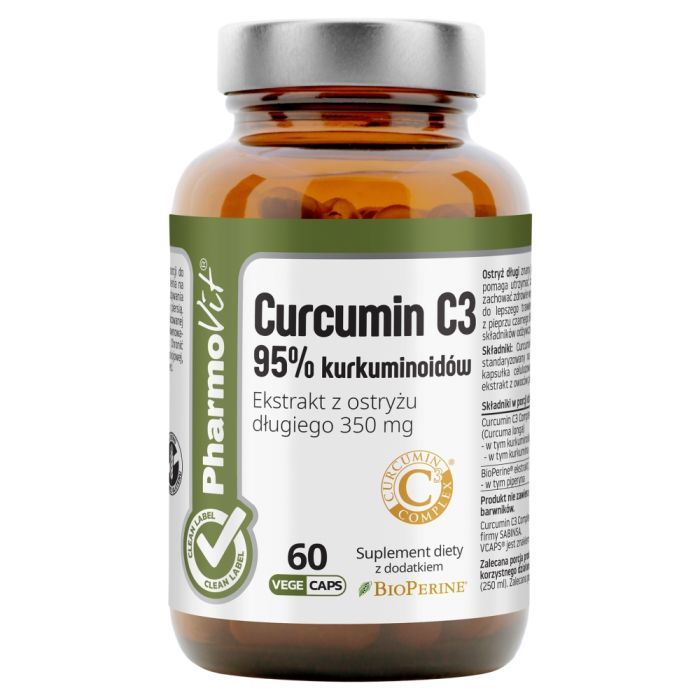 Curcumin C3 95% kurkumin.Clean label Pharmovit, kaps.,60szt main product photo