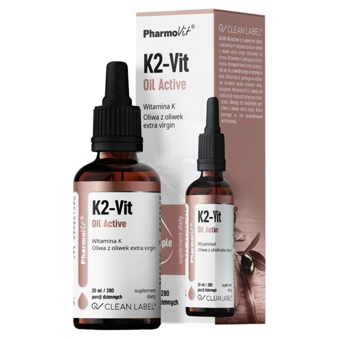 K2-Vit Oil Active Clean label Pharmovit, krople, 30 ml main product photo
