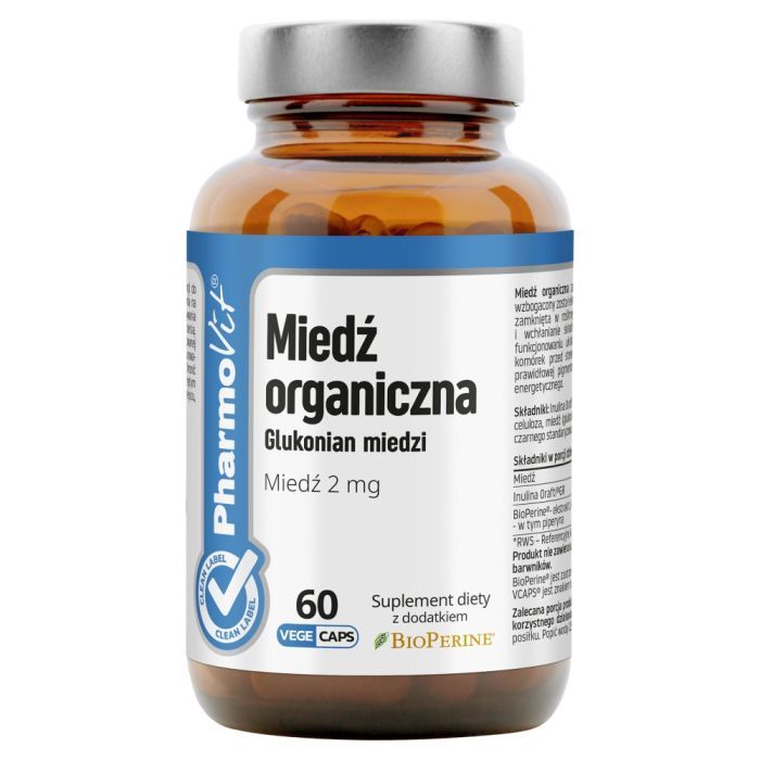 Pharmovit, miedź organiczna 2 mg, kapsułki, 60 szt. main product photo