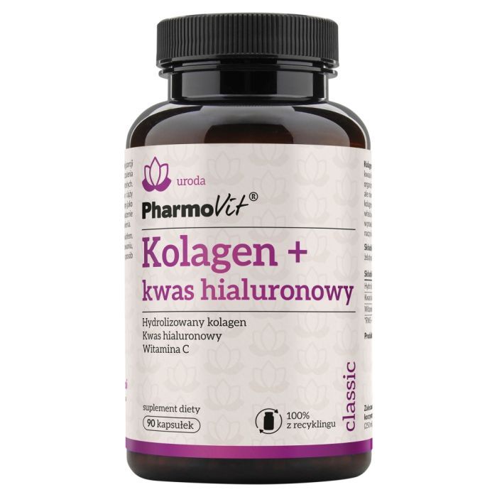 Kolagen + kwas hialuronowy Pharmovit, kaps., 90 szt main product photo