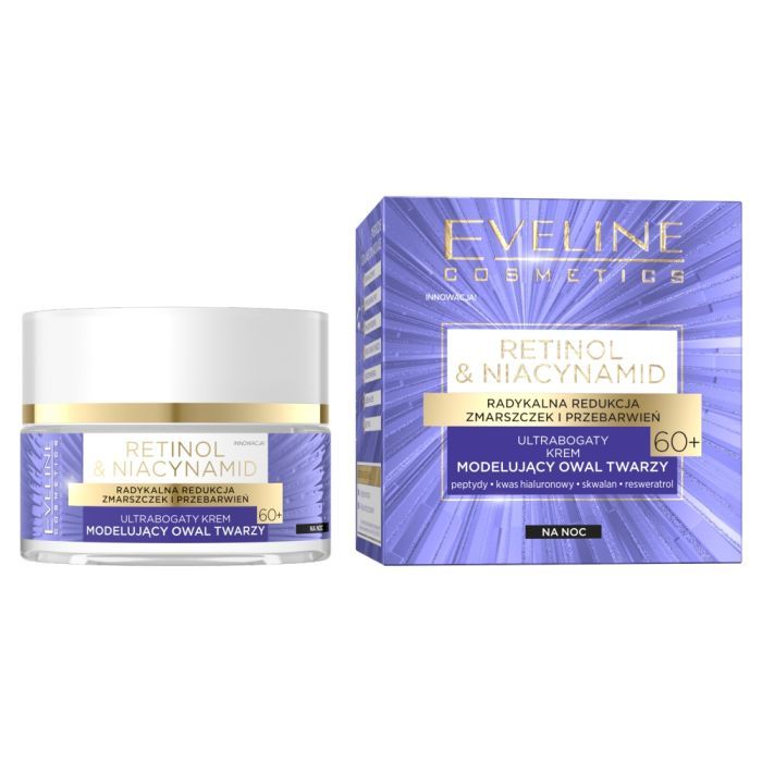 Eveline Retinol&Niacyn., krem,model.,owal twarzy,n/n,60+,50ml main product photo
