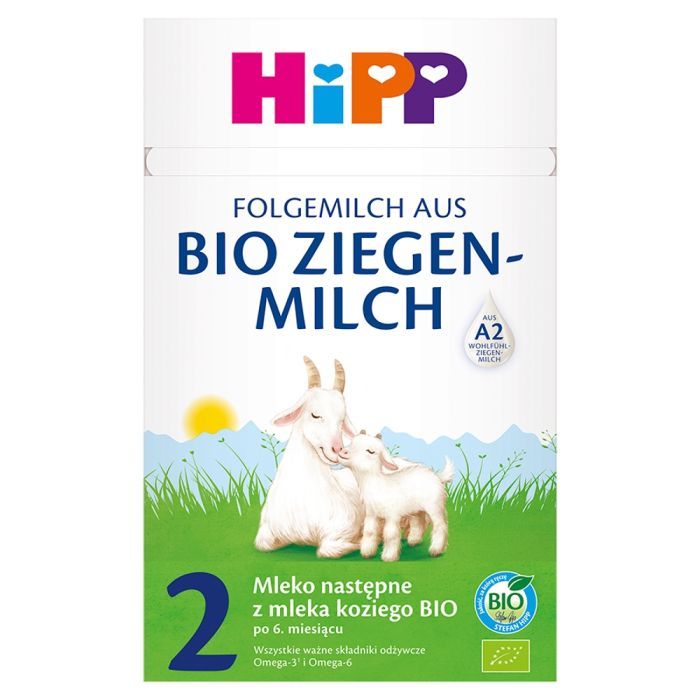 Hipp 2, mleko nastepne, po 6m-cu,z ml.koziego BIO, 400 g