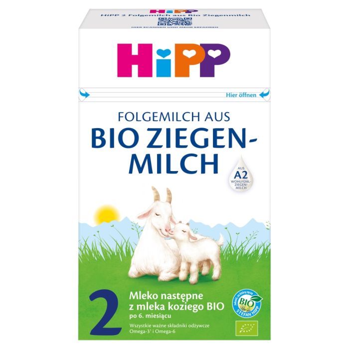 Hipp 2, mleko nastepne, po 6m-cu,z ml.koziego BIO, 400 g main product photo