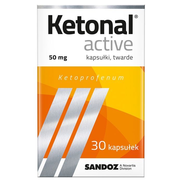 Ketonal Active, 50 mg, kaps.twarde, 30 szt main product photo