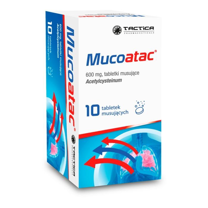 Mucoatac, 600 mg, tabl.musuj., 10 szt main product photo