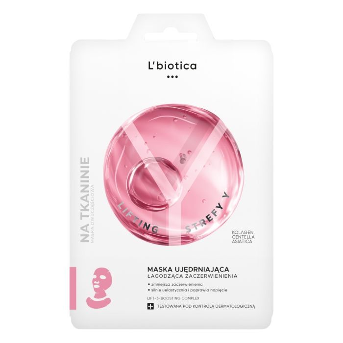 L'Biotica Lifting Strefy Y, maska do twarzy ujędrniająca, łagodząca zaczerwienienia, 1 szt. main product photo