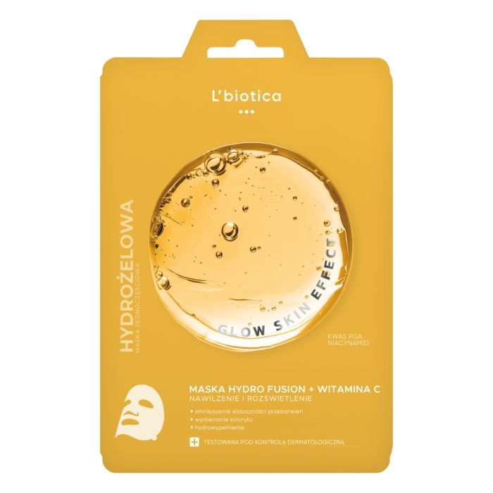 L'Biotica PGA Hydro Fusion+Witamina C, hydrożelowa maska do twarzy, 1 szt. main product photo