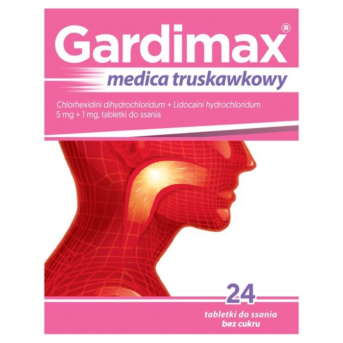 Gardimax medica junior truskawkowy, 5mg+1mg,tab.d/ss.,24szt main product photo