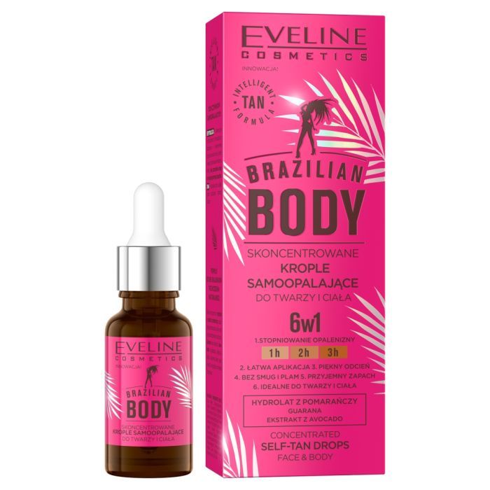 Eveline Brazilian Body, krople, skonc.,samoopalajace,18 ml main product photo