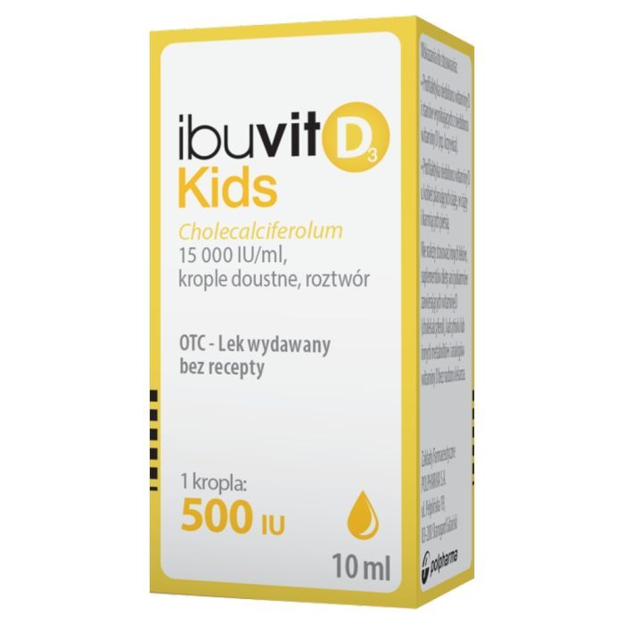 Ibuvit D3 Kids, 15000 IU/ml, krople doustne, 10 ml main product photo
